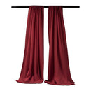 Cranberry 2 PANELS, 5 Ft Wide Curtain Polyester Backdrop High Quality Drape Rod Pocket [Choose The Measurements]