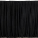 Black 2 PANELS, 5 Ft Wide Curtain Polyester Backdrop High Quality Drape Rod Pocket [Choose The Measurements]