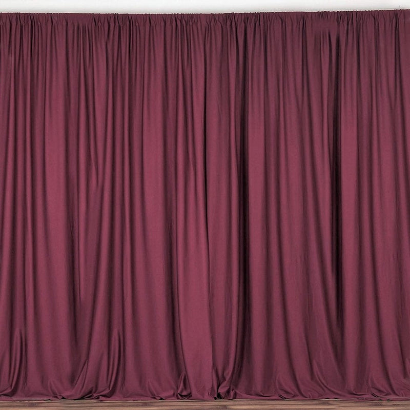 Burgundy 10 Ft Wide, 1 PANEL Curtain Polyester Backdrop High Quality Drape Rod Pocket [ Choose The Measurements ]