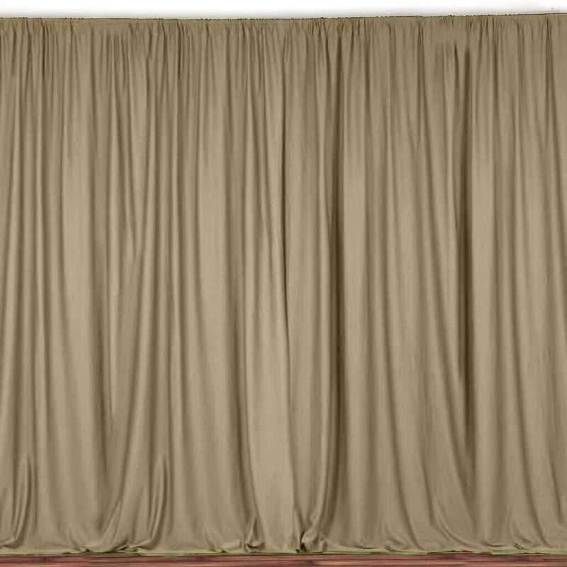 Champagne 10 Ft Wide, 1 PANEL Curtain Polyester Backdrop High Quality Drape Rod Pocket [ Choose The Measurements ]