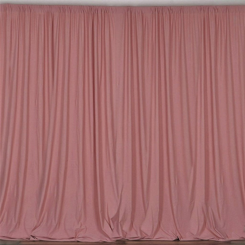 Dusty Rose 10 Ft Wide, 1 PANEL Curtain Polyester Backdrop High Quality Drape Rod Pocket [ Choose The Measurements ]