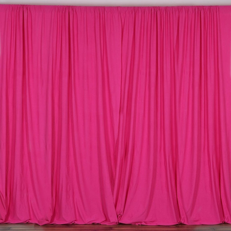 Fuchsia 10 Ft Wide, 1 PANEL Curtain Polyester Backdrop High Quality Drape Rod Pocket [ Choose The Measurements ]