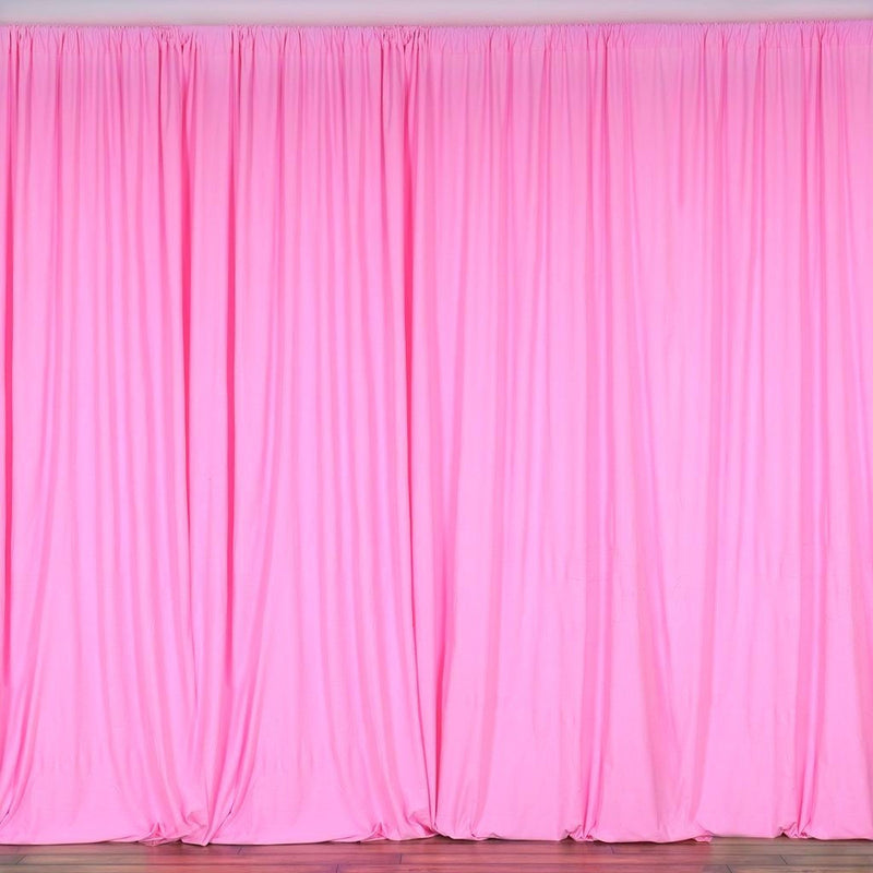 Hot Pink 10 Ft Wide, 1 PANEL Curtain Polyester Backdrop High Quality Drape Rod Pocket [ Choose The Measurements ]