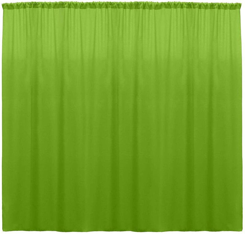 Lime Green 10 Ft Wide, 1 PANEL Curtain Polyester Backdrop High Quality Drape Rod Pocket [ Choose The Measurements ]
