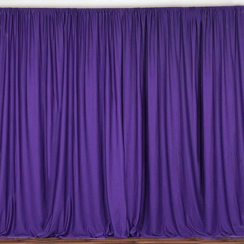 Purple 10 Ft Wide, 1 PANEL Curtain Polyester Backdrop High Quality Drape Rod Pocket [ Choose The Measurements ]