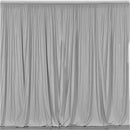 Silver 10 Ft Wide, 1 PANEL Curtain Polyester Backdrop High Quality Drape Rod Pocket [ Choose The Measurements ]