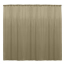 Taupe 10 Ft Wide, 1 PANEL Curtain Polyester Backdrop High Quality Drape Rod Pocket [ Choose The Measurements ]