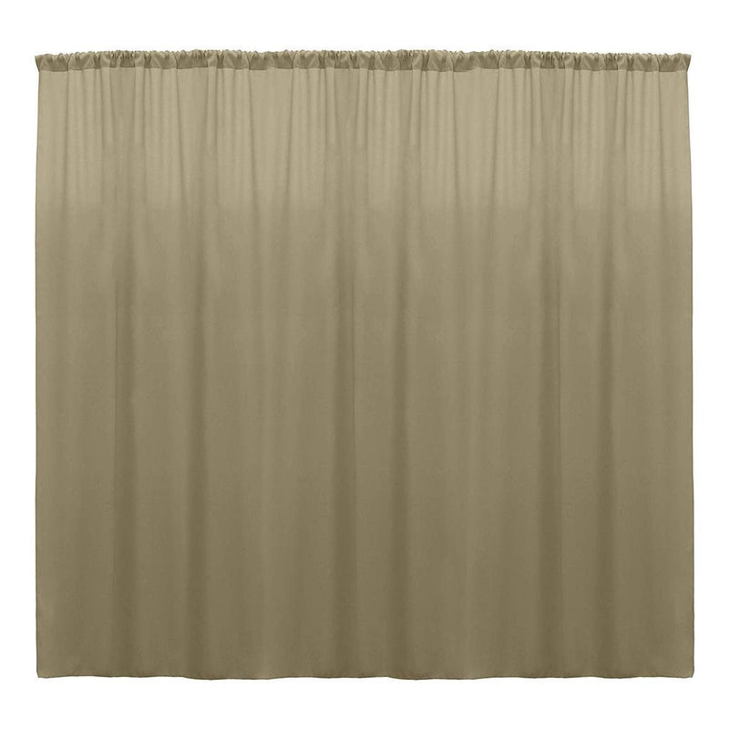 Taupe 10 Ft Wide, 1 PANEL Curtain Polyester Backdrop High Quality Drape Rod Pocket [ Choose The Measurements ]