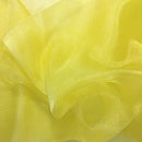 LEMON Sparkle Crystal Sheer Organza Fabric Shiny for Fashion, Crafts, Decorations 60" by the Yard (Pick a Size)