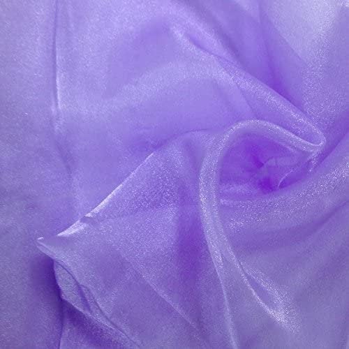 LILAC Sparkle Crystal Sheer Organza Fabric Shiny for Fashion, Crafts, Decorations 60" by the Yard (Pick a Size)