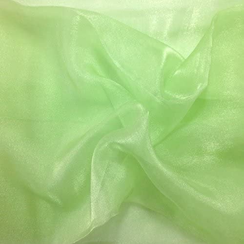 MINT Sparkle Crystal Sheer Organza Fabric Shiny for Fashion, Crafts, Decorations 60" by the Yard (Pick a Size)