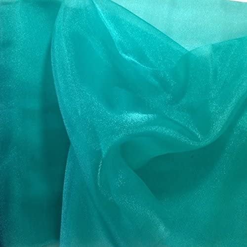 Spring Green Sparkle Crystal Sheer Organza Fabric Shiny for Fashion, Crafts, Decorations 60" by the Yard (Pick a Size)