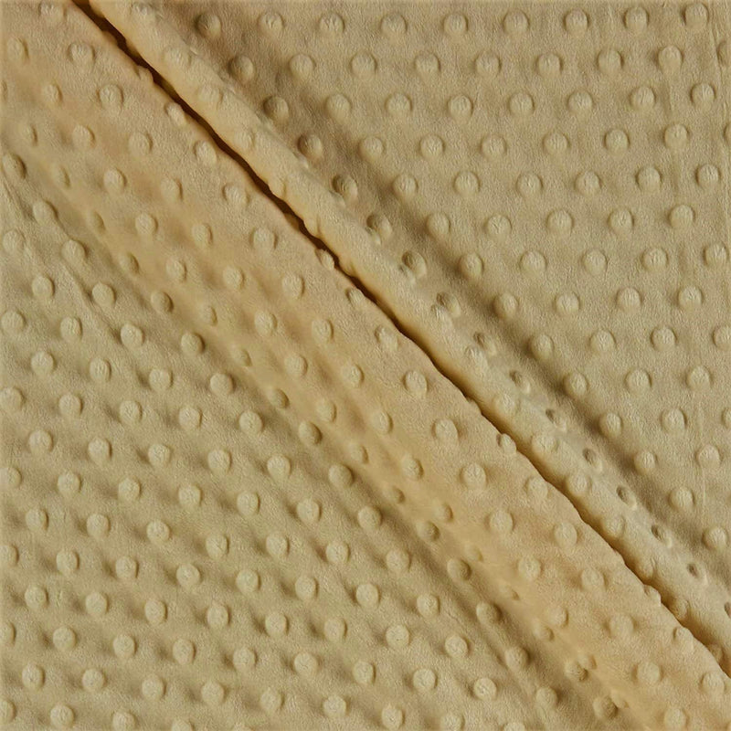 Mia' Fabrics Inc, Beige 58/59" Wide 100 Polyester Minky Dimple Dot Soft Cuddle Fabric by the Yard (Pick a Size)