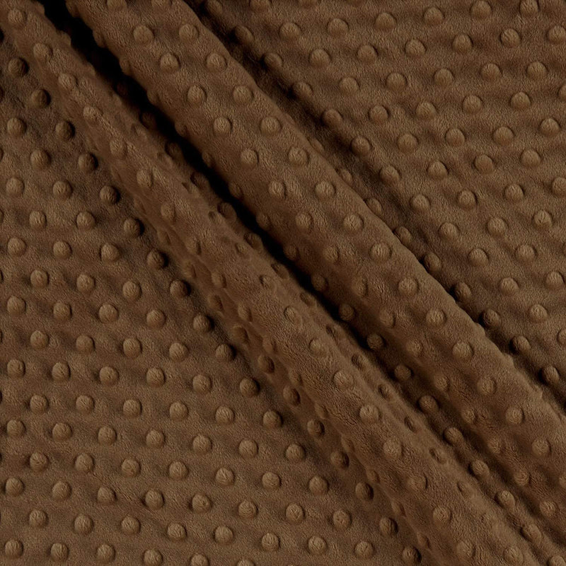 Mia' Fabrics Inc, Brown 58/59" Wide 100 Polyester Minky Dimple Dot Soft Cuddle Fabric by the Yard (Pick a Size)