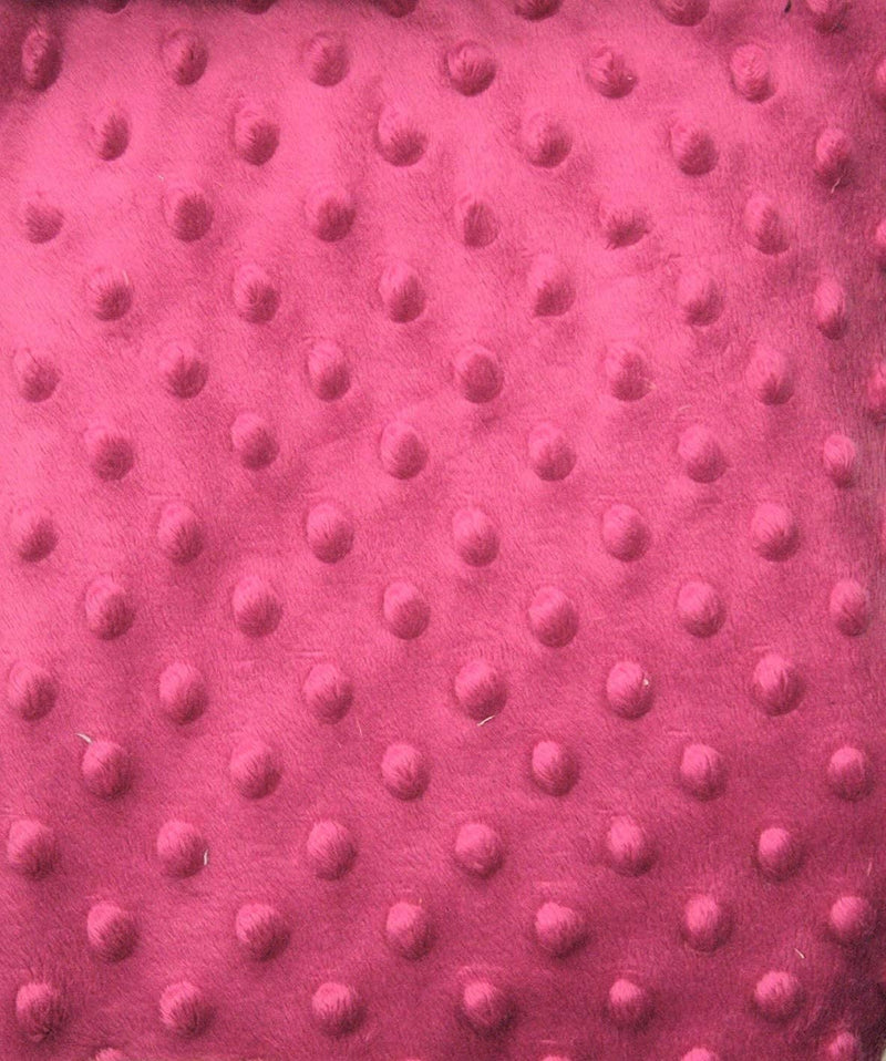 Mia' Fabrics Inc, Fuchsia 58/59" Wide 100 Polyester Minky Dimple Dot Soft Cuddle Fabric by the Yard (Pick a Size)