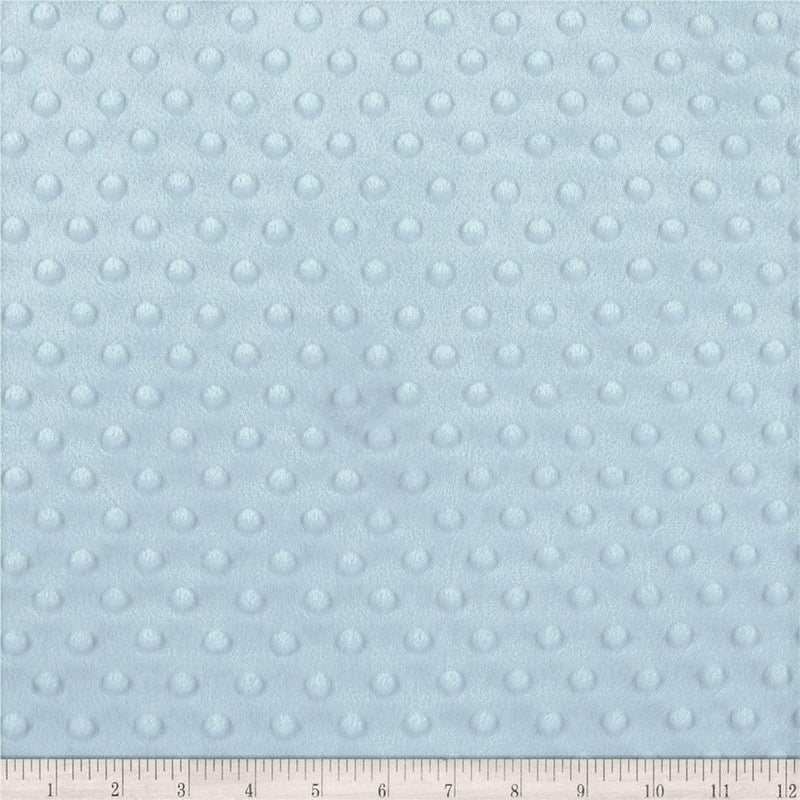 Mia' Fabrics Inc, Light Blue 58/59" Wide 100 Polyester Minky Dimple Dot Soft Cuddle Fabric by the Yard (Pick a Size)