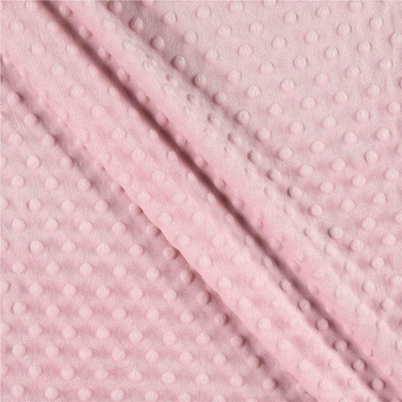 Mia' Fabrics Inc, Light Pink 58/59" Wide 100 Polyester Minky Dimple Dot Soft Cuddle Fabric by the Yard (Pick a Size)