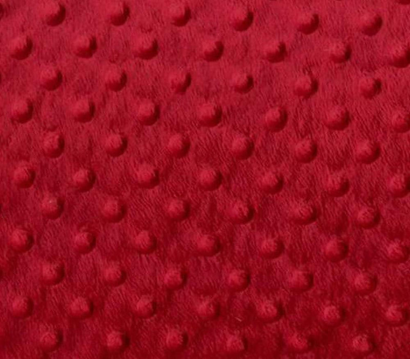 Mia' Fabrics Inc, Red 58/59" Wide 100 Polyester Minky Dimple Dot Soft Cuddle Fabric by the Yard (Pick a Size)