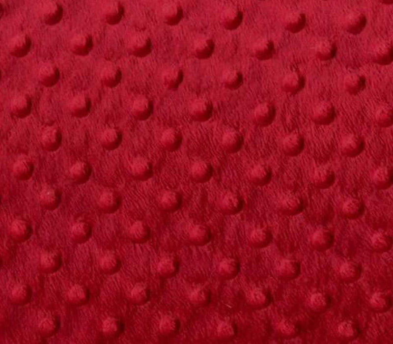 Mia' Fabrics Inc, Red 58/59" Wide 100 Polyester Minky Dimple Dot Soft Cuddle Fabric by the Yard (Pick a Size)