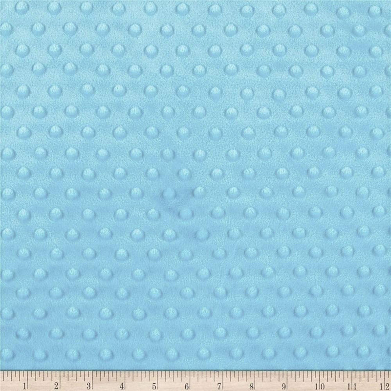 Mia' Fabrics Inc, Sky Blue 58/59" Wide 100 Polyester Minky Dimple Dot Soft Cuddle Fabric by the Yard (Pick a Size)