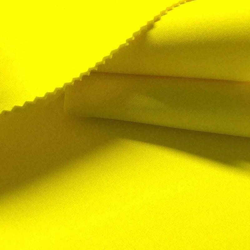 Mia's Fabrics Inc, Scuba Fabric - Neon Yellow - Neoprene Polyester Spandex 58/60" - Nylon Spandex Fabric Sold By The Yard (Pick a Size)