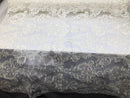 Ivory Lace Fabric, Corded Flower Embroidery With Sequins on a Mesh Lace Fabric By The Yard For Gown, Wedding-Bridal-Dress