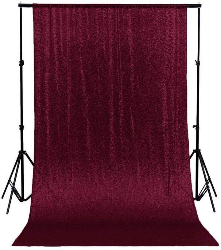 Burgundy 1 PANEL, 4 Ft Wide Curtain Mini Glitz Sequins Backdrop Drape Curtain Mini Glitz Sequin, Sequin Curtain [Choose The Measurements]