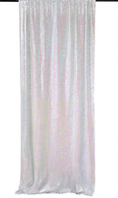 Iridescent Pink/White 1 PANEL, 4 Ft Wide Curtain Mini Glitz Sequins Backdrop Drape Curtain Mini Glitz Sequin,  [Choose The Measurements]