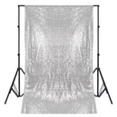 Silver 1 PANEL, 4 Ft Wide Curtain Mini Glitz Sequins Backdrop Drape Curtain Mini Glitz Sequin, Sequin Curtain [Choose The Measurements]