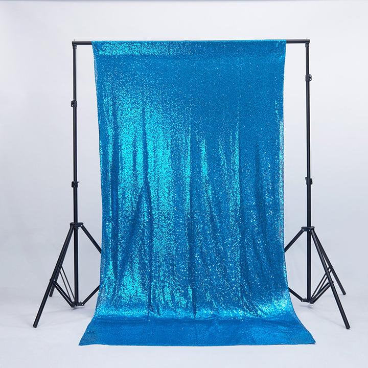 Turquoise 1 PANEL, 4 Ft Wide Curtain Mini Glitz Sequins Backdrop Drape Curtain Mini Glitz Sequin, Sequin Curtain [Choose The Measurements]