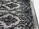 Black Sequins Lace Fabric On a Mesh, Geometric Design Embroidered On 4 way Stretch Sequin By The Yard -Prom-Gown ( Choose The Size )