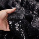 Mini Glitz Sequins - Black - High Quality Mini Sequins on Mesh (Choose Quantity)