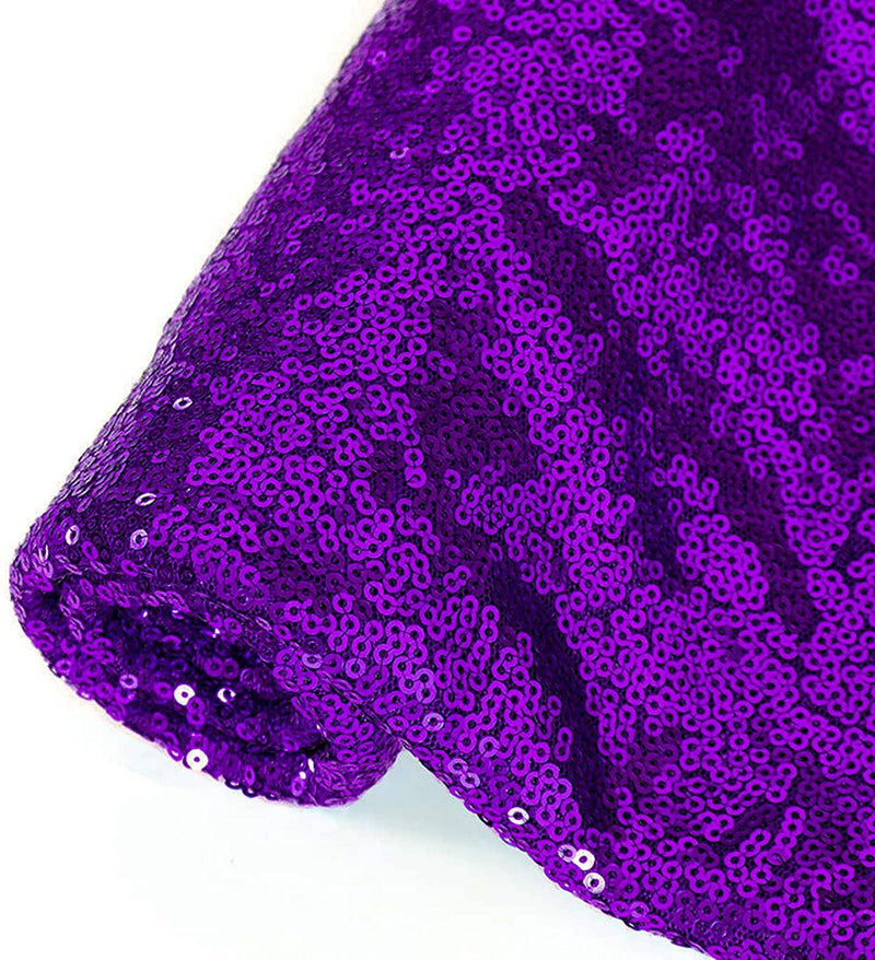 Mini Glitz Sequins - Purple - High Quality Mini Sequins on Mesh (Choose Quantity)