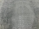 Faux Crocodile Print Vinyl Fabric - Silver - High Quality Vinyl Sold by The Yard