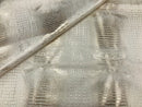 Faux Crocodile Print Vinyl Fabric - Gold / White - High Quality Vinyl Sold by The Yard