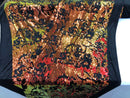 Iridescent Orange Sequin on Black Stretch Velvet With Luxury Reversible Sequins Shining Sequins 2-way Stretch 58/60” (Choose The Measure)