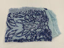 4 Way Stretch Fabric Design - Blue - Fancy Net Sequins Design Fabric By Yard