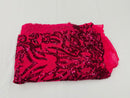 4 Way Stretch Fabric Design - Fuchsia - Fancy Net Sequins Design Fabric By Yard