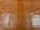 Faux Crocodile Print Vinyl Fabric - Orange - High Quality Vinyl Sold by The Yard