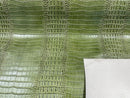 Faux Crocodile Print Vinyl Fabric - Kiwi Green - High Quality Vinyl Sold by The Yard
