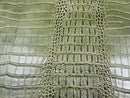 Faux Crocodile Print Vinyl Fabric - Kiwi Green - High Quality Vinyl Sold by The Yard