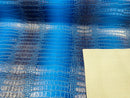 Faux Crocodile Print Vinyl Fabric - Royal Blue - High Quality Vinyl Sold by The Yard