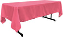 60" Wide Hot Pink Polyester Poplin Rectangular Tablecloth, Polyester Rectangular Cloth Table Covers for All Events (Pick a Size)