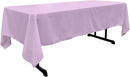 60" Wide Light Lilac Polyester Poplin Rectangular Tablecloth, Polyester Rectangular Cloth Table Covers for All Events (Pick a Size)
