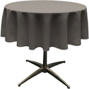 Round Tablecloth - Charcoal - Polyester Poplin Tablecloth - Banquet Cloth, Wrinkle Resistant (Pick a Size)