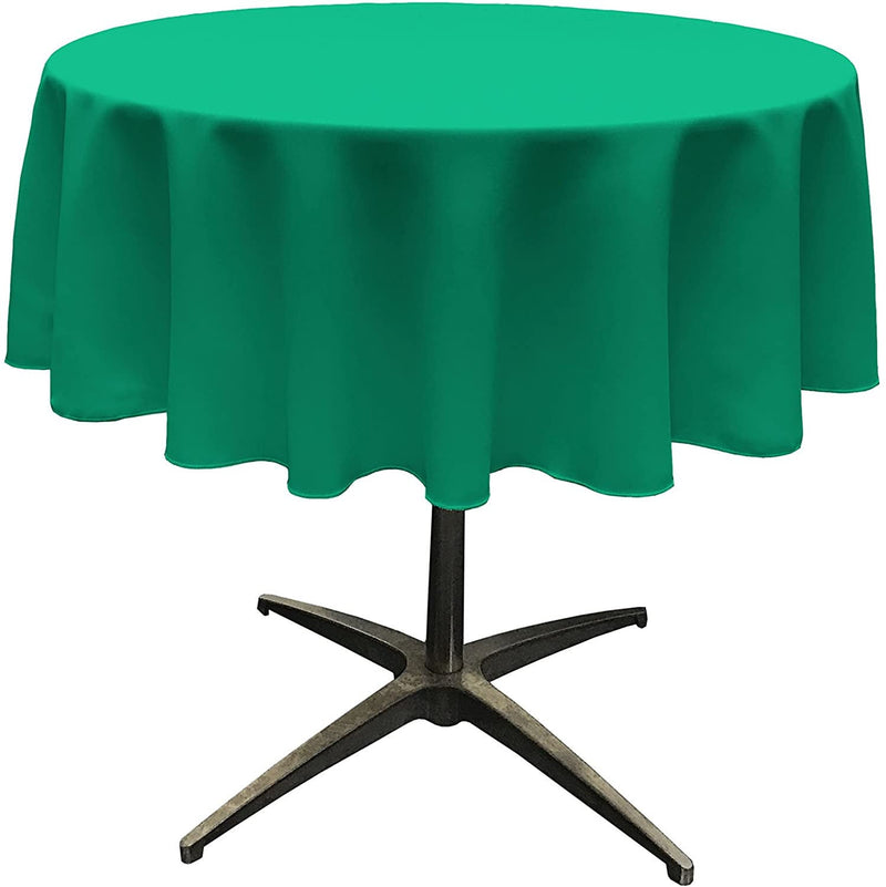 Round Tablecloth - Jade - Polyester Poplin Tablecloth - Banquet Polyester Cloth, Wrinkle Resistant(Pick a Size)