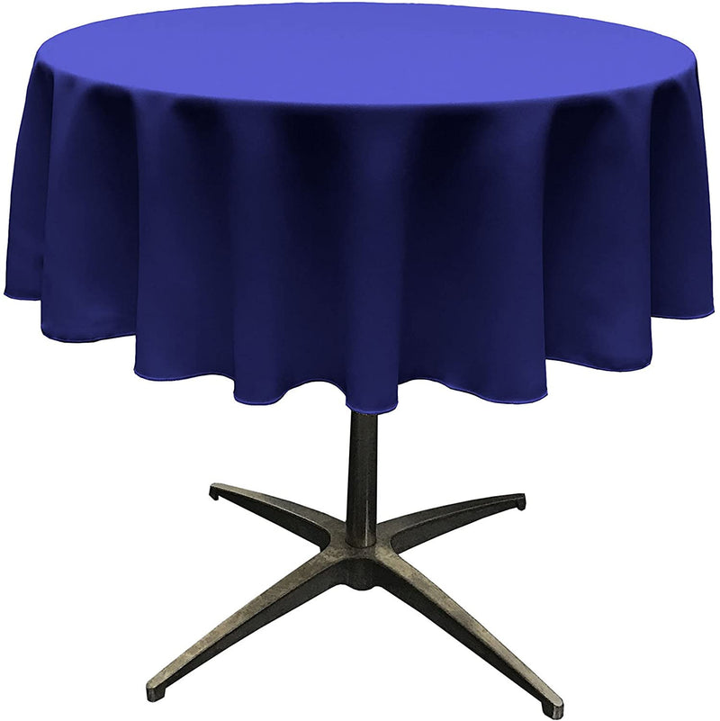 Round Tablecloth - Royal Blue - Polyester Poplin Tablecloth - Banquet Polyester Cloth, Wrinkle Resistant(Pick a Size)