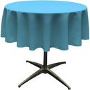 Round Tablecloth - Turquoise - Polyester Poplin Tablecloth - Banquet Polyester Cloth, Wrinkle Resistant(Pick a Size)nquet Cloth, Wrinkle Resist Quality (Pick a Size)