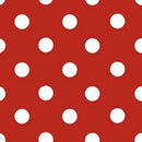 Mia's Fabrics Inc, Red/ White Small Polka Dot Poly Cotton Fabric by The Yard, 58”/60” (Pick a Size)