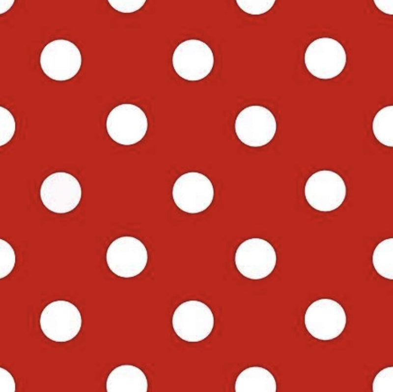 Mia's Fabrics Inc, Red/ White Small Polka Dot Poly Cotton Fabric by The Yard, 58”/60” (Pick a Size)